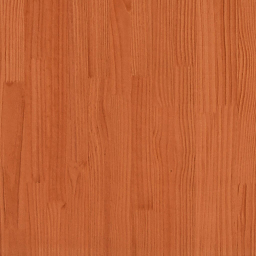Headboard with storage wax brown 100 cm solid pine
