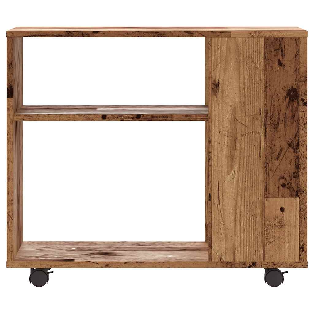 Side table aged wood 70x35x55 cm engineered wood