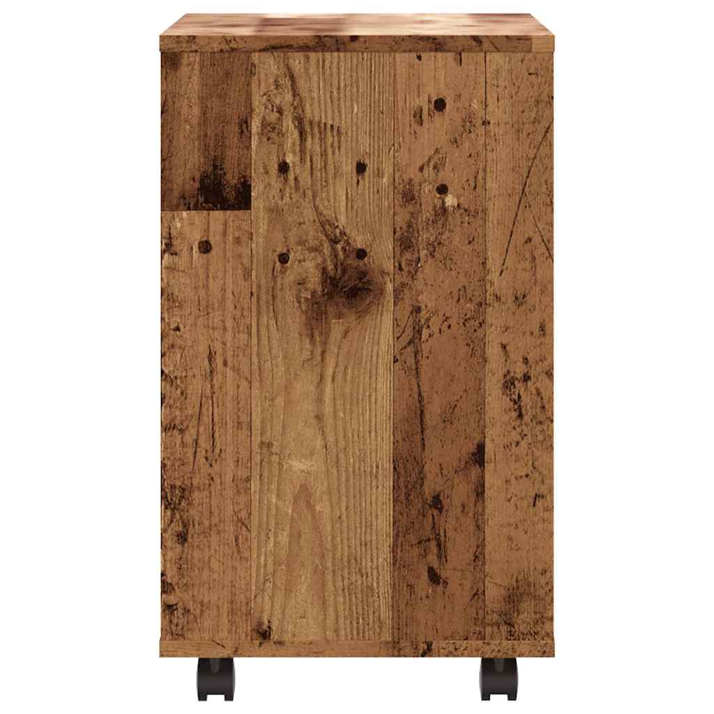 Side table aged wood 70x35x55 cm engineered wood