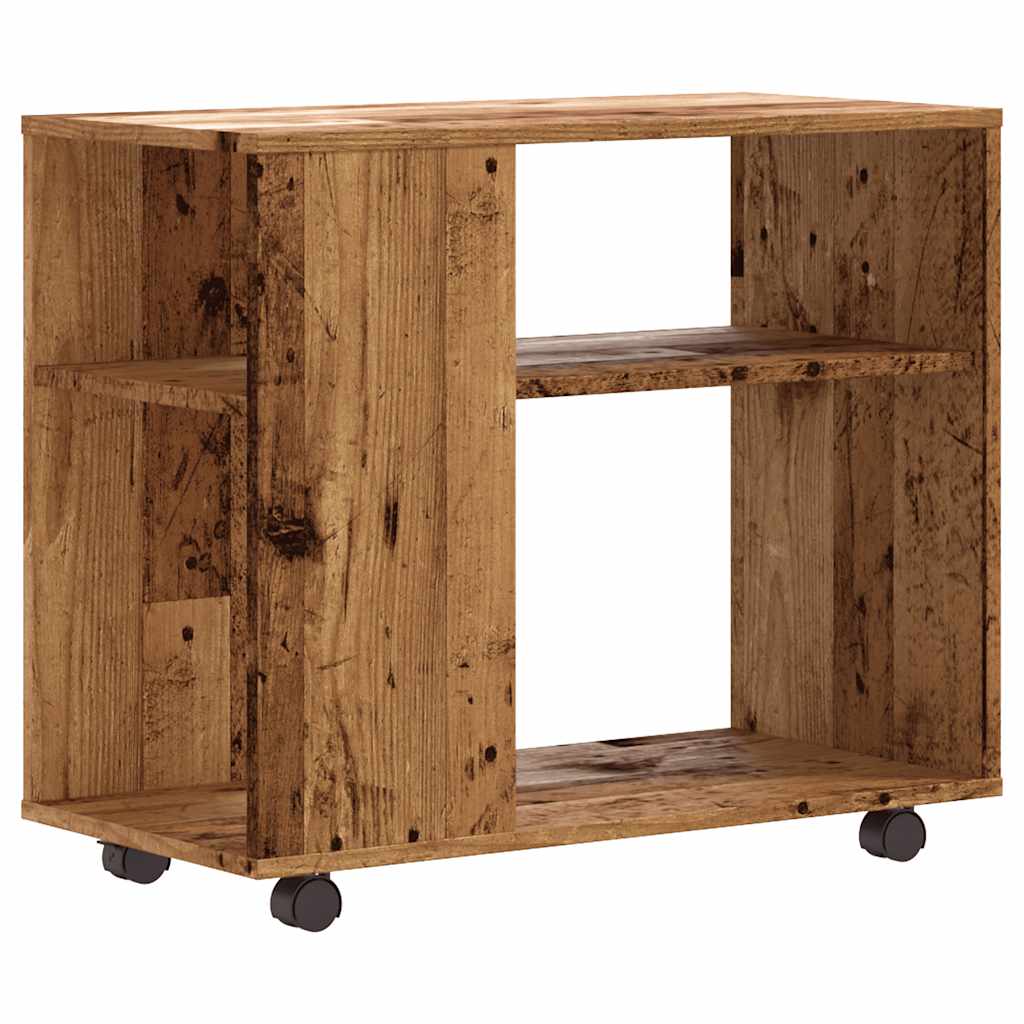 Side table aged wood 70x35x55 cm engineered wood