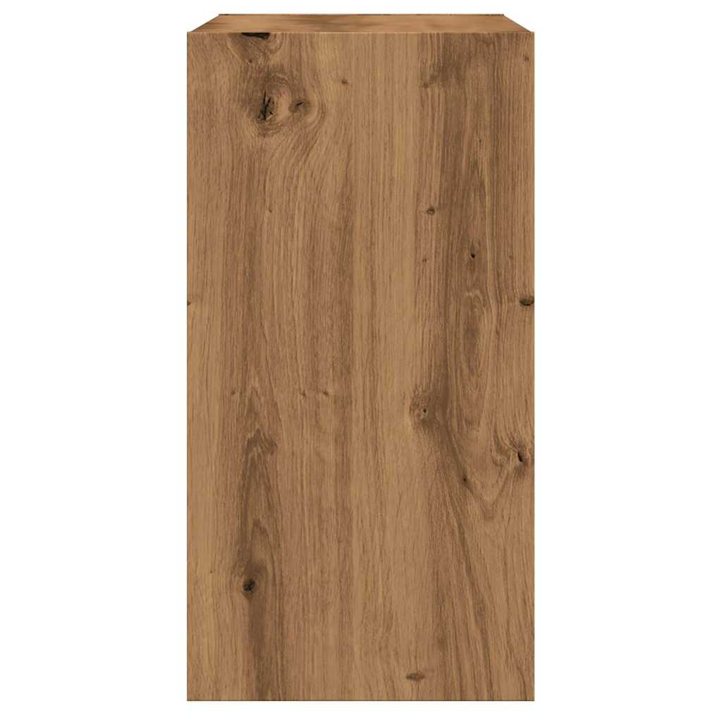 Side table artisan oak 50x26x50 cm engineered wood