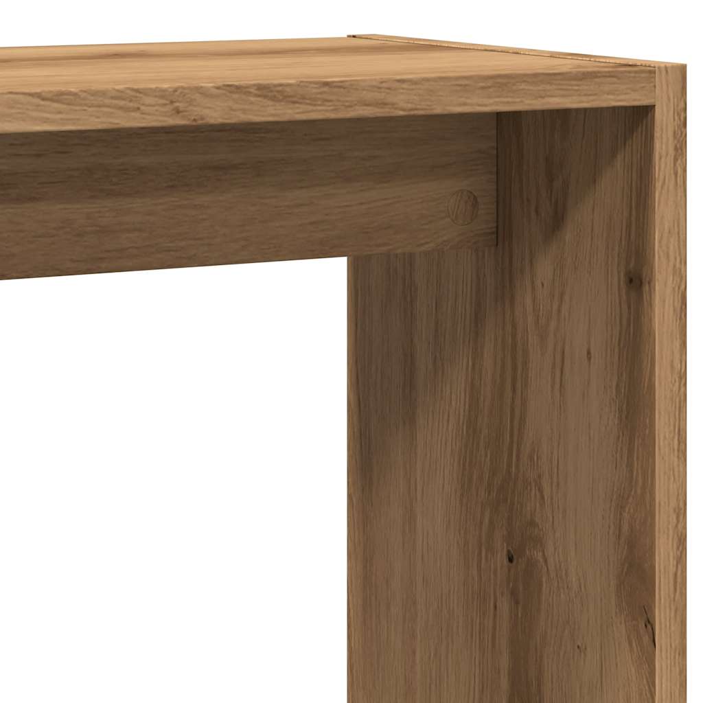 Side table artisan oak 50x26x50 cm engineered wood