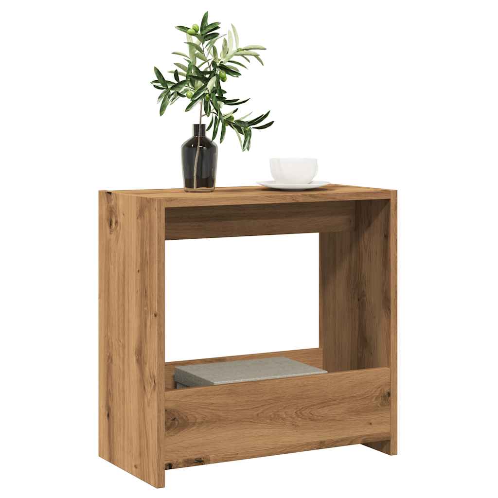 Side table artisan oak 50x26x50 cm engineered wood