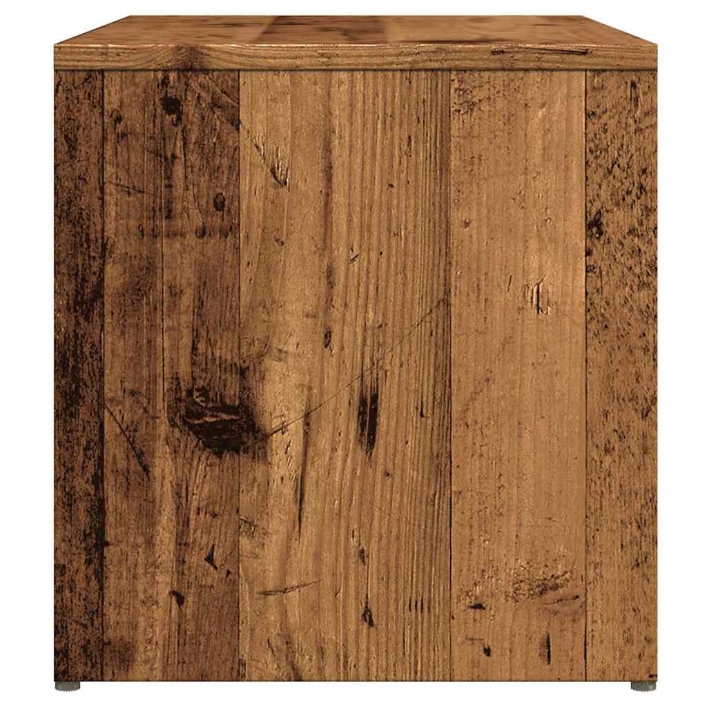 Side table aged wood 59x36x38 cm engineered wood