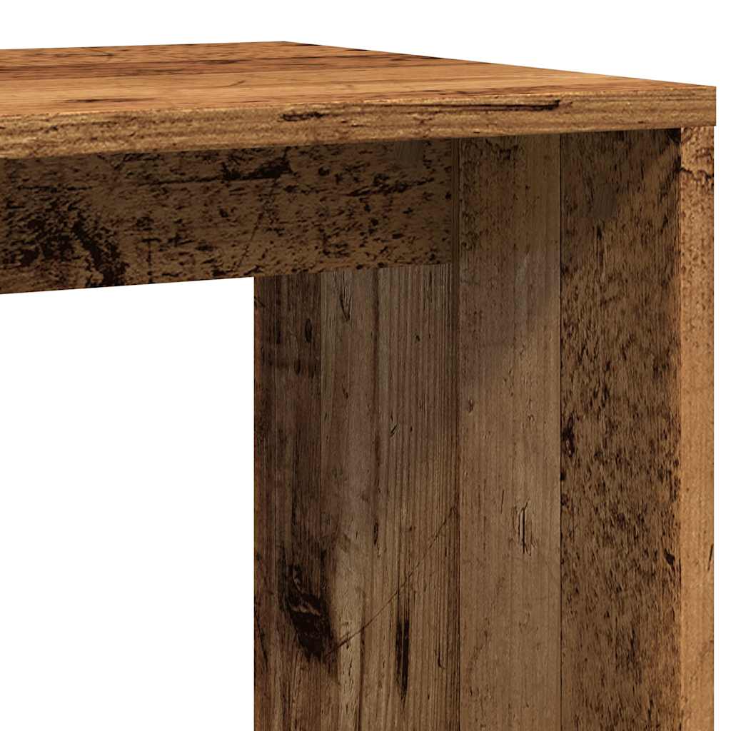Side table aged wood 59x36x38 cm engineered wood