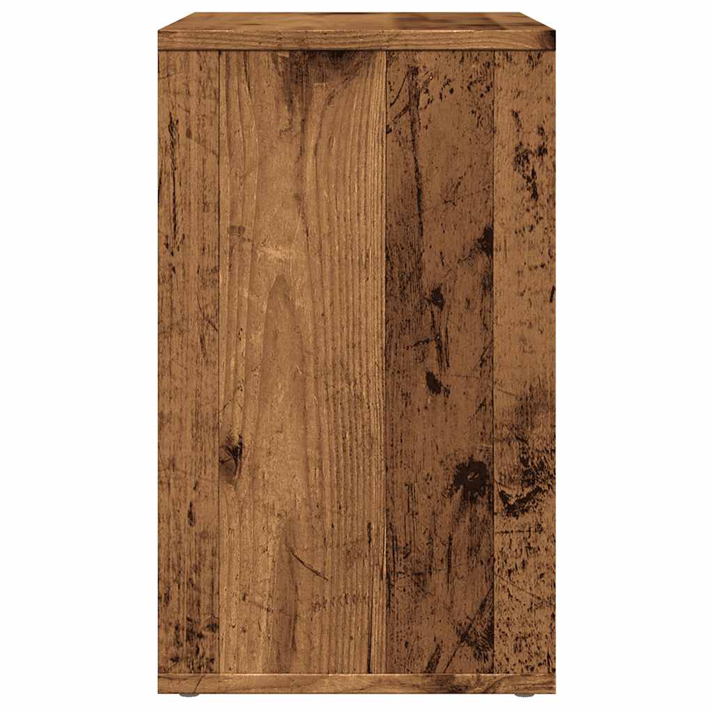 Side table aged wood 50x30x50 cm engineered wood