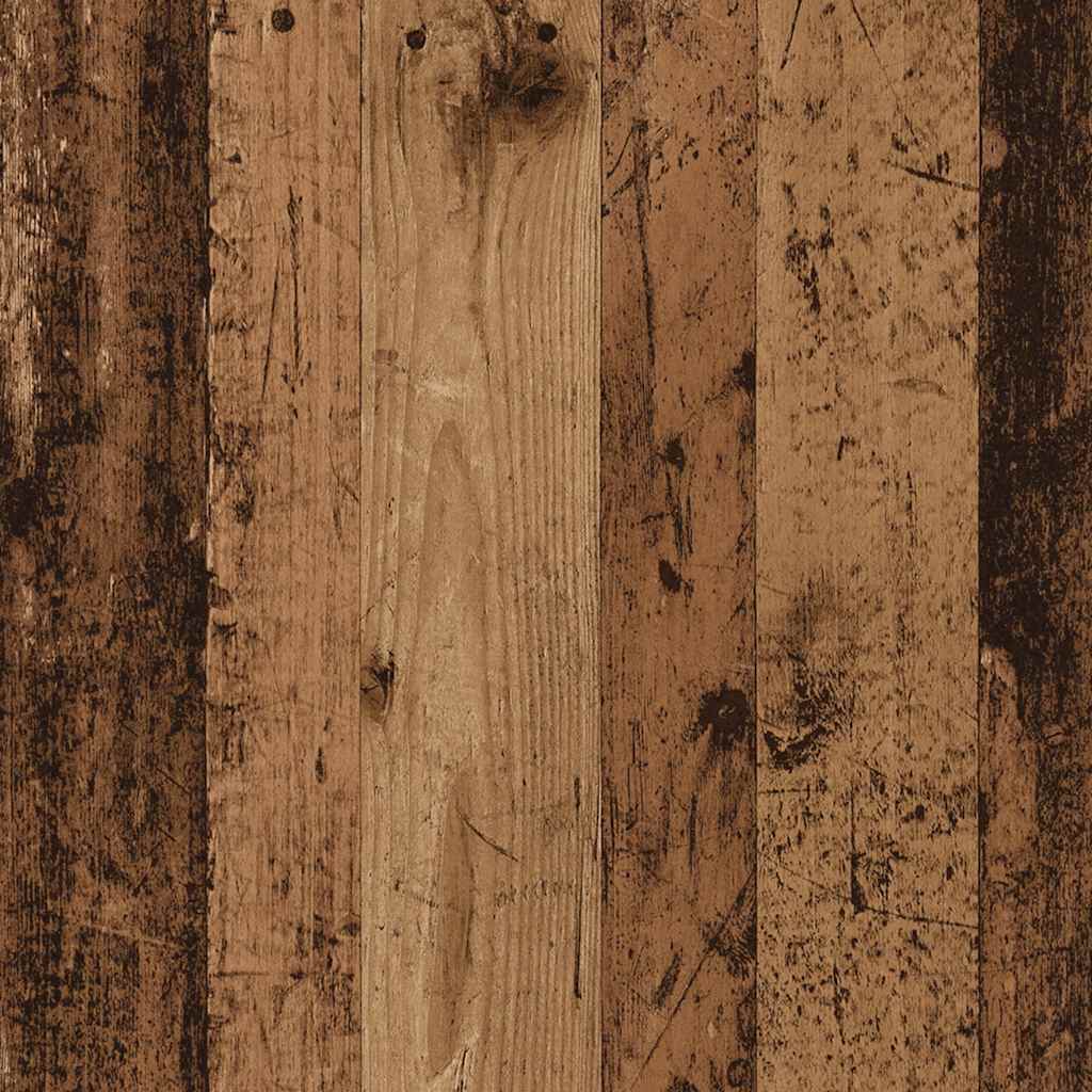 Console table aged wood 80x30x80 cm engineered wood