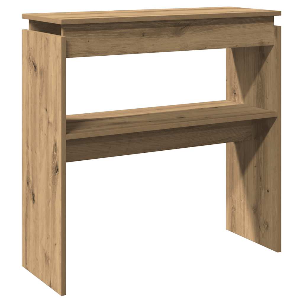 Console table artisan oak 80x30x80 cm engineered wood