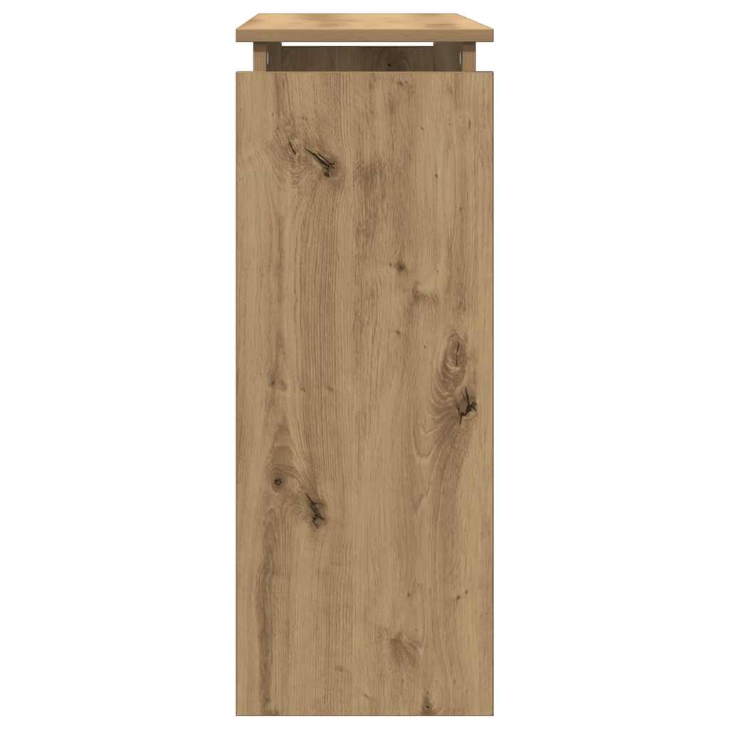 Console table artisan oak 80x30x80 cm engineered wood
