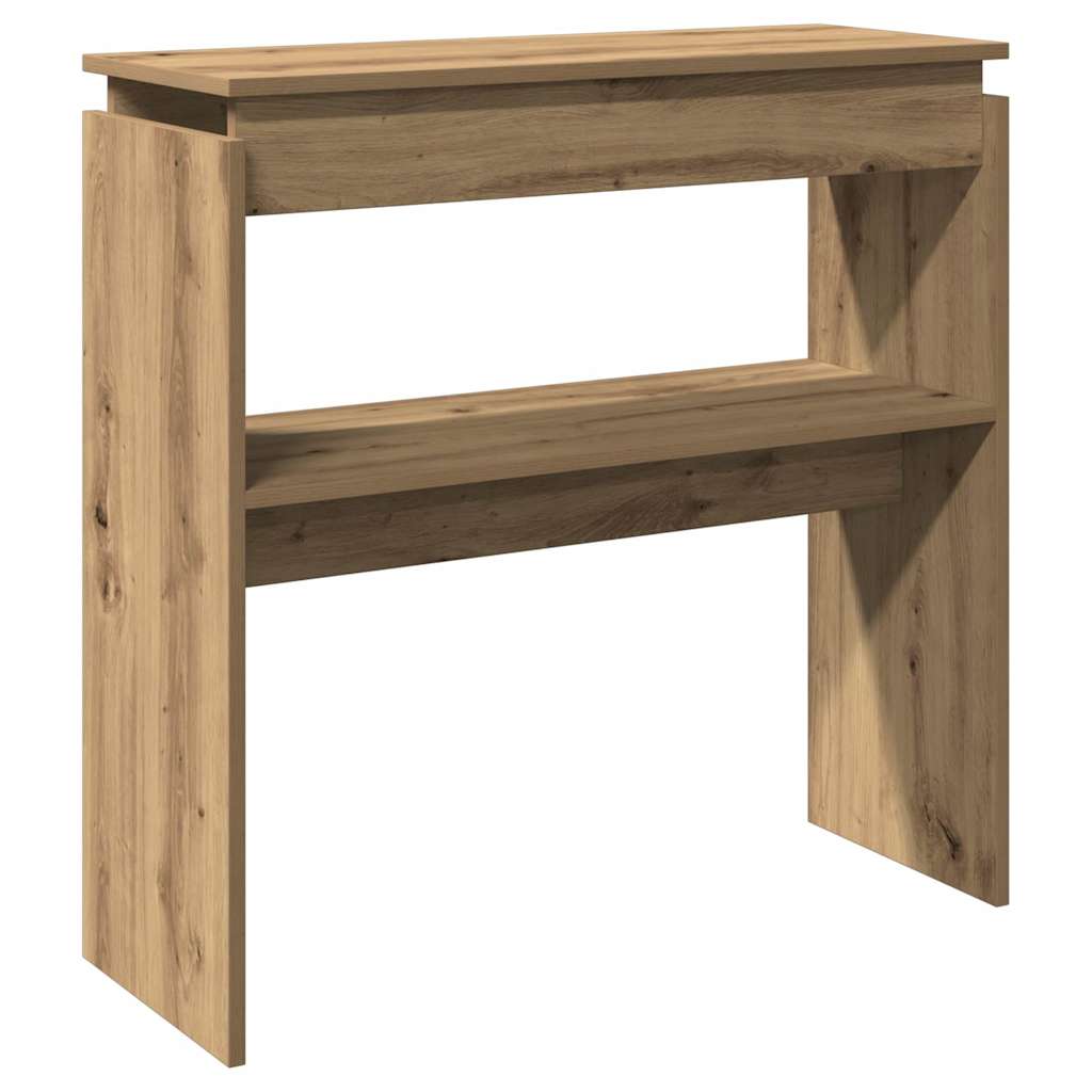 Console table artisan oak 80x30x80 cm engineered wood
