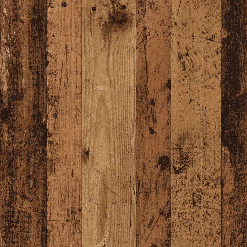 Bed headboard with storage, aged wood, 100x19x104.5cm, engineered wood