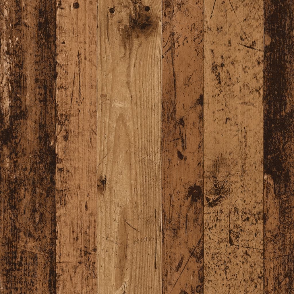Headboard with storage, aged wood, 120x19x104.5cm, engineered wood