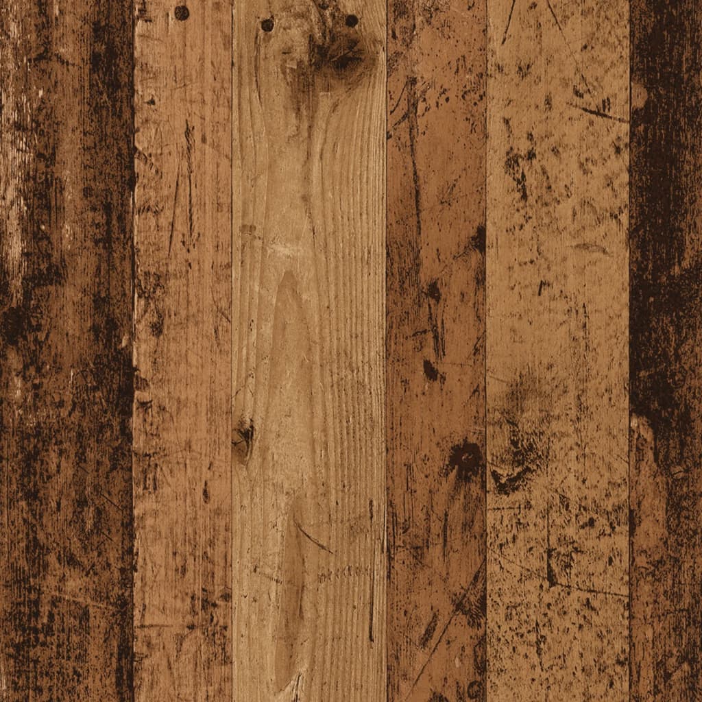 Bed headboard with storage, aged wood, 160x18.5x103.5 cm, engineered wood