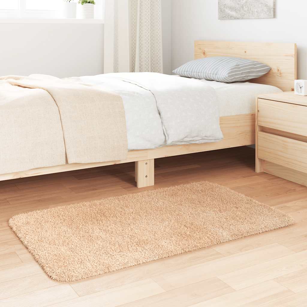 Long pile rug NAVARRA beige 60x100 cm polyester