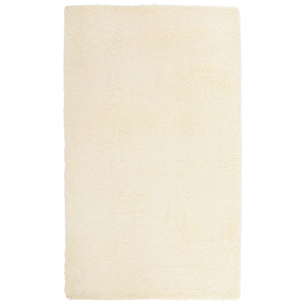 Long pile rug NAVARRA cream white 60x100 cm polyester