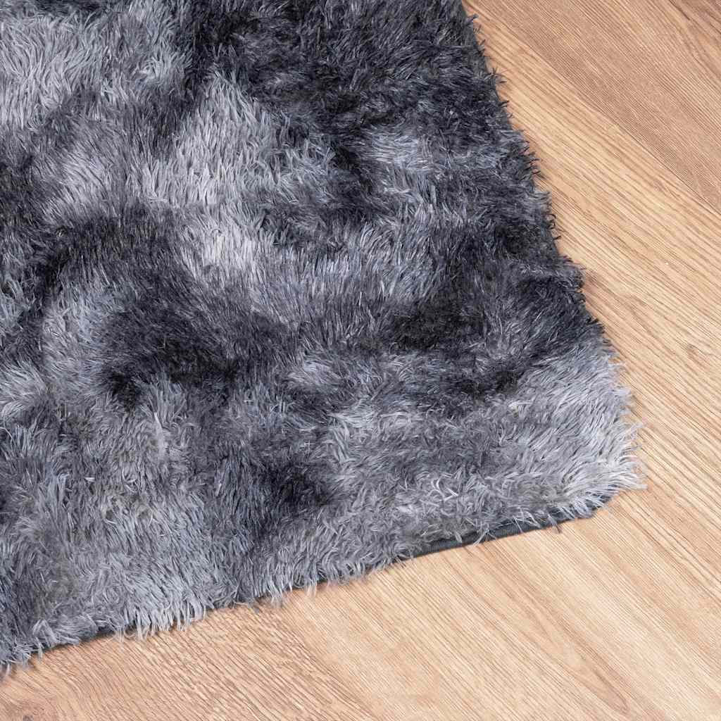 Long pile rug NAVARRA dark grey 60x100 cm polyester