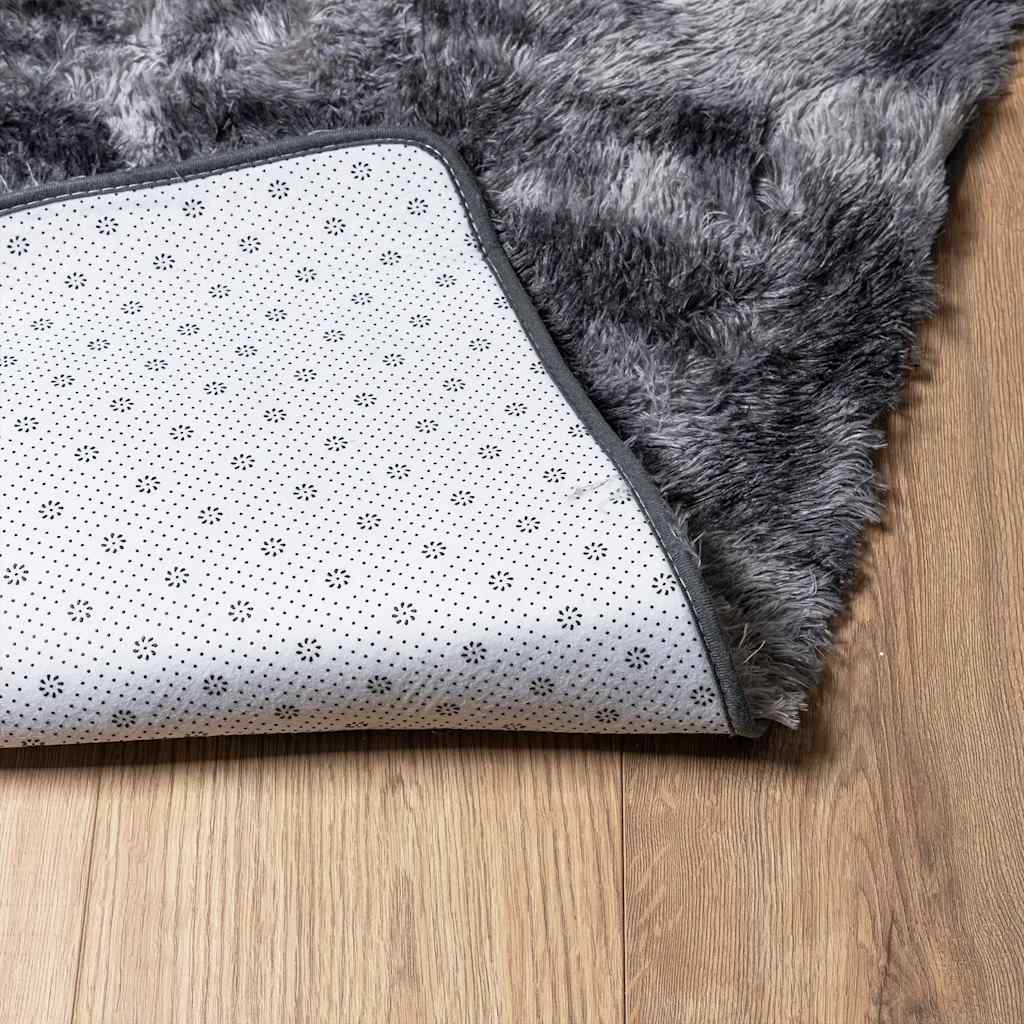 Long pile rug NAVARRA dark grey 60x100 cm polyester