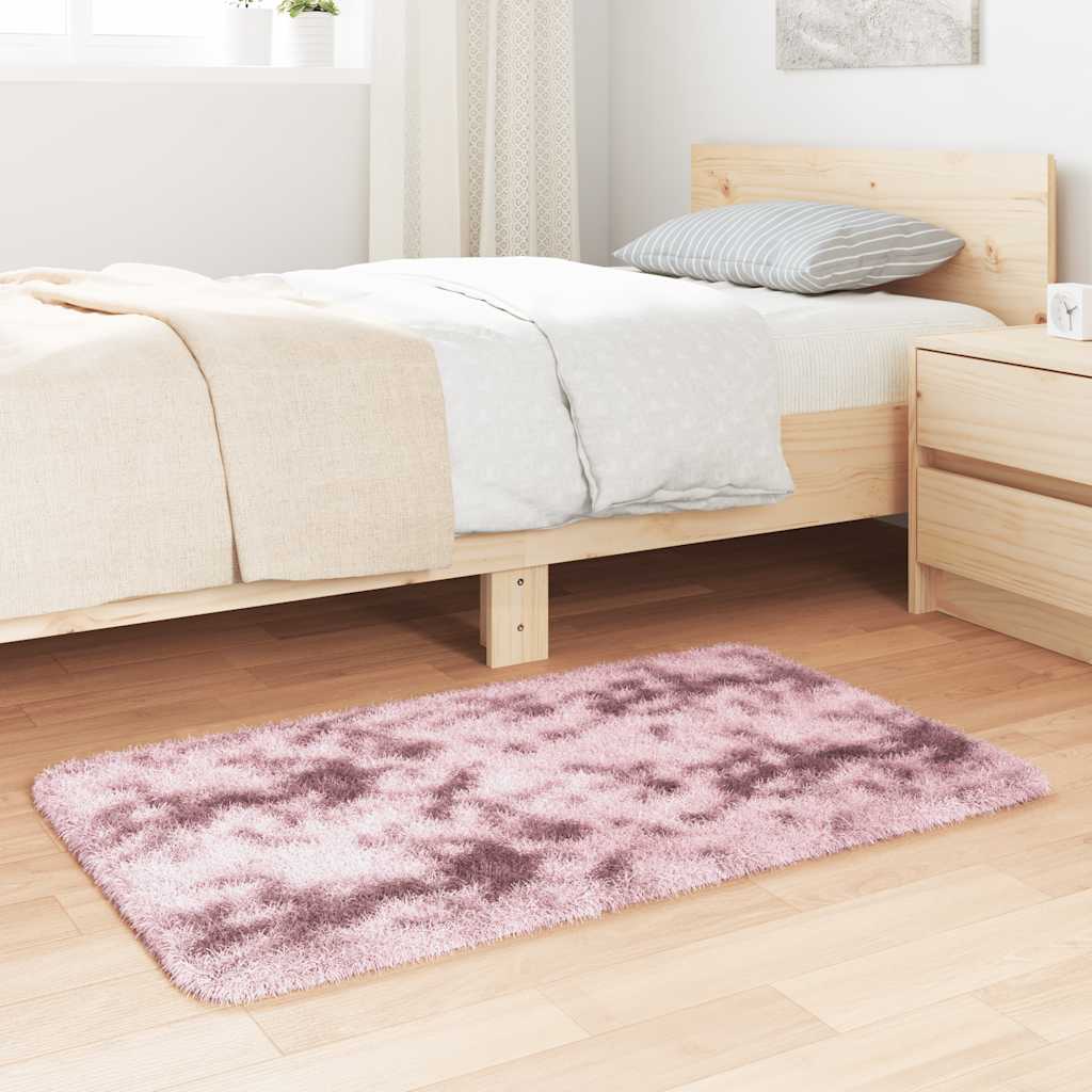 Long pile rug NAVARRA dusty pink 60x100 cm polyester