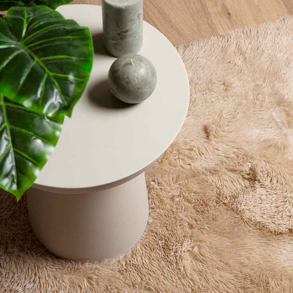 Long pile rug NAVARRA beige 80x150 cm polyester