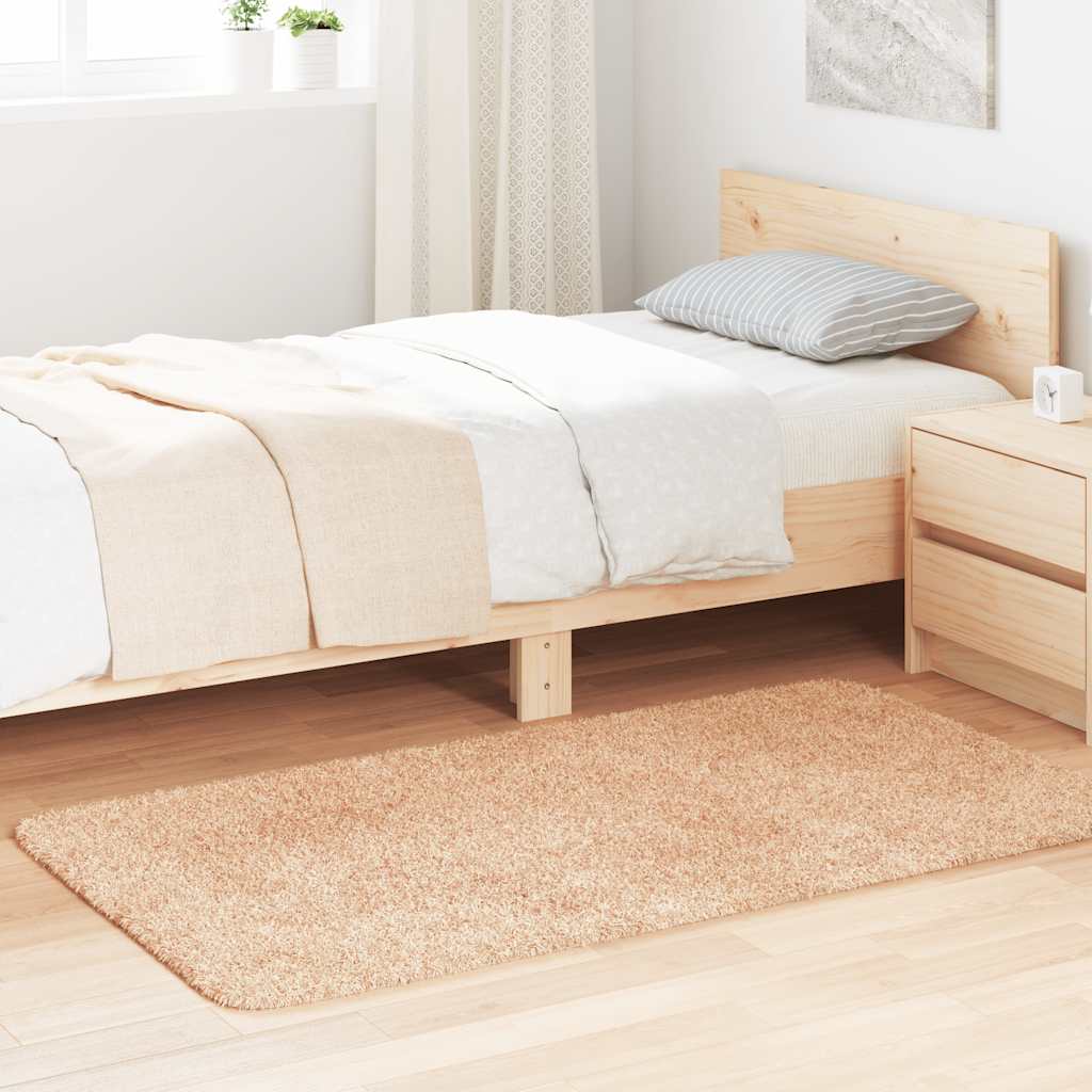 Long pile rug NAVARRA beige 80x150 cm polyester