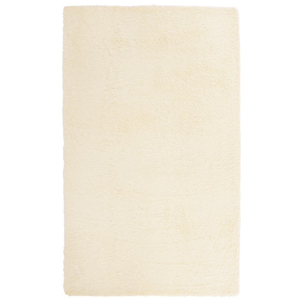 Long pile rug NAVARRA cream 80x150 cm polyester