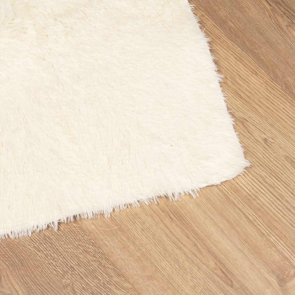 Long pile rug NAVARRA cream 80x150 cm polyester