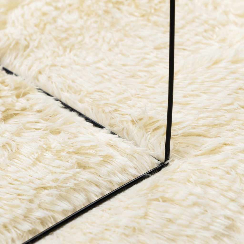Long pile rug NAVARRA cream 80x150 cm polyester