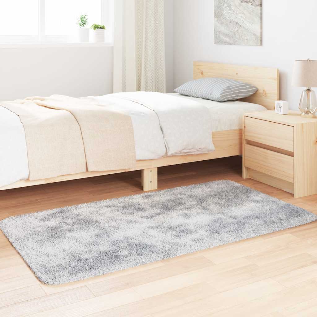 Long pile rug NAVARRA light grey 80x150 cm polyester