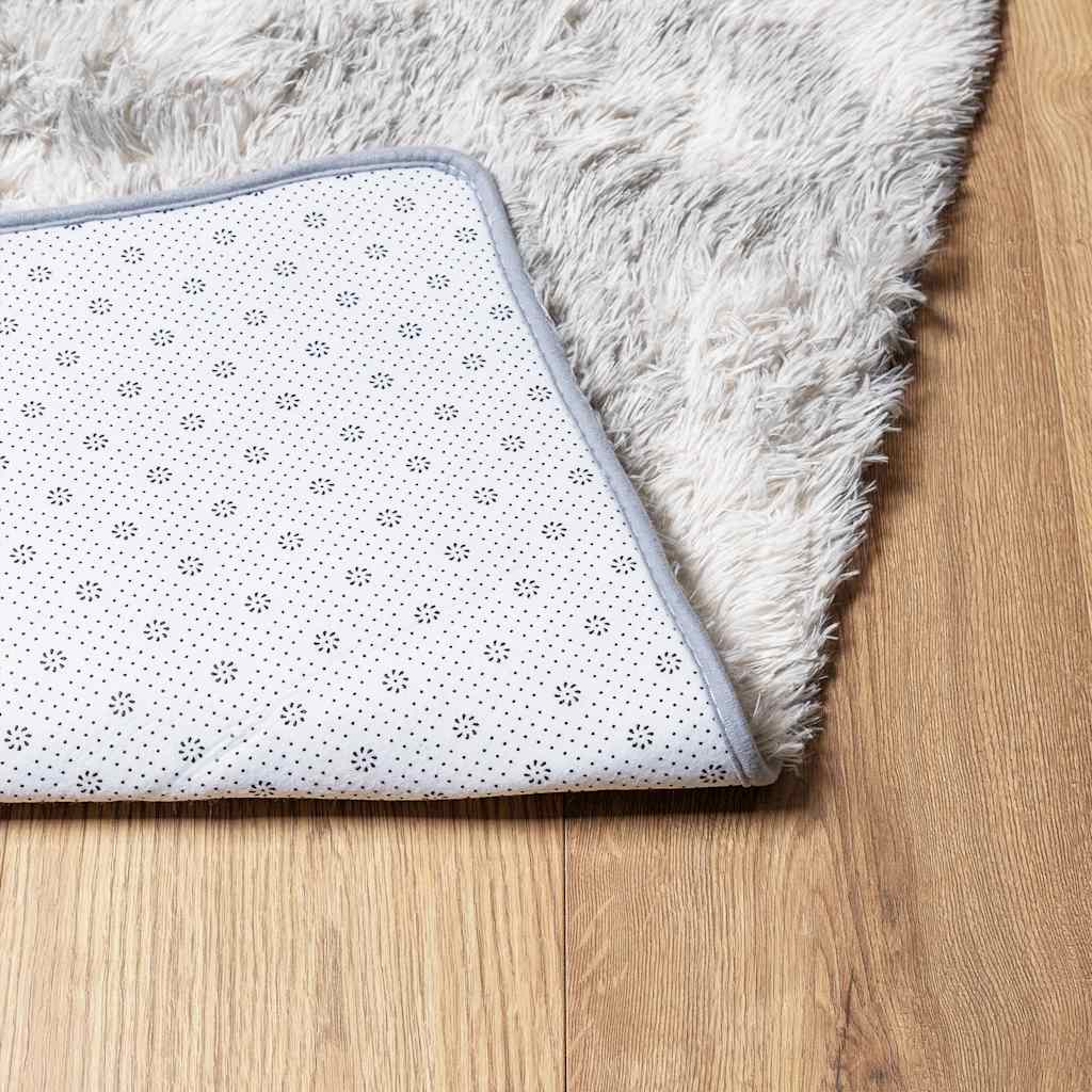 Long pile rug NAVARRA light grey 80x150 cm polyester