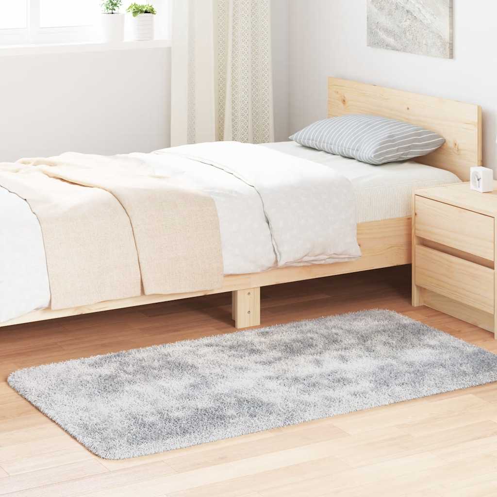Long pile rug NAVARRA light grey 80x150 cm polyester