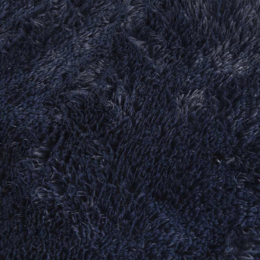 Long pile rug NAVARRA navy blue 80x150 cm polyester