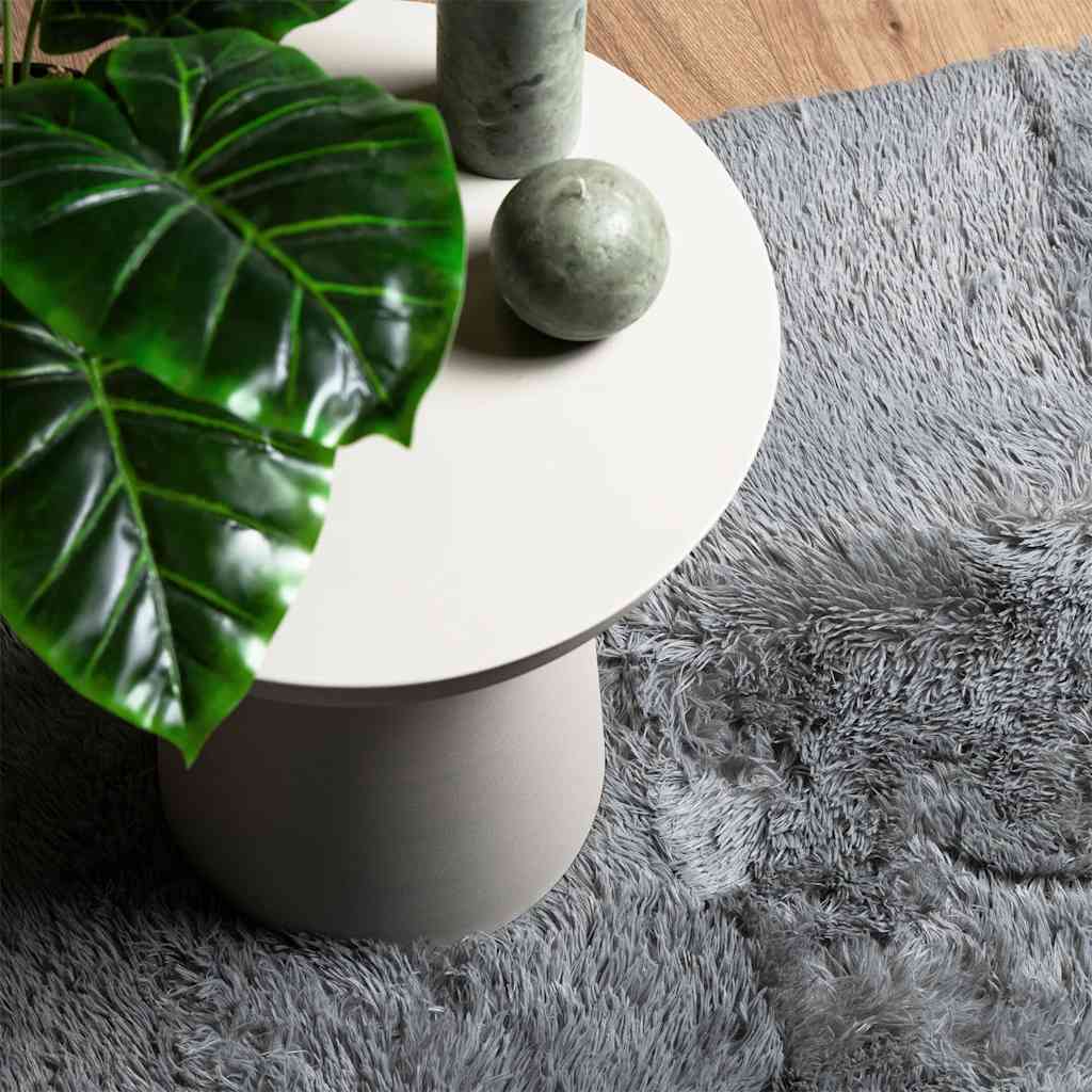Long pile rug NAVARRA silver grey 80x150 cm polyester