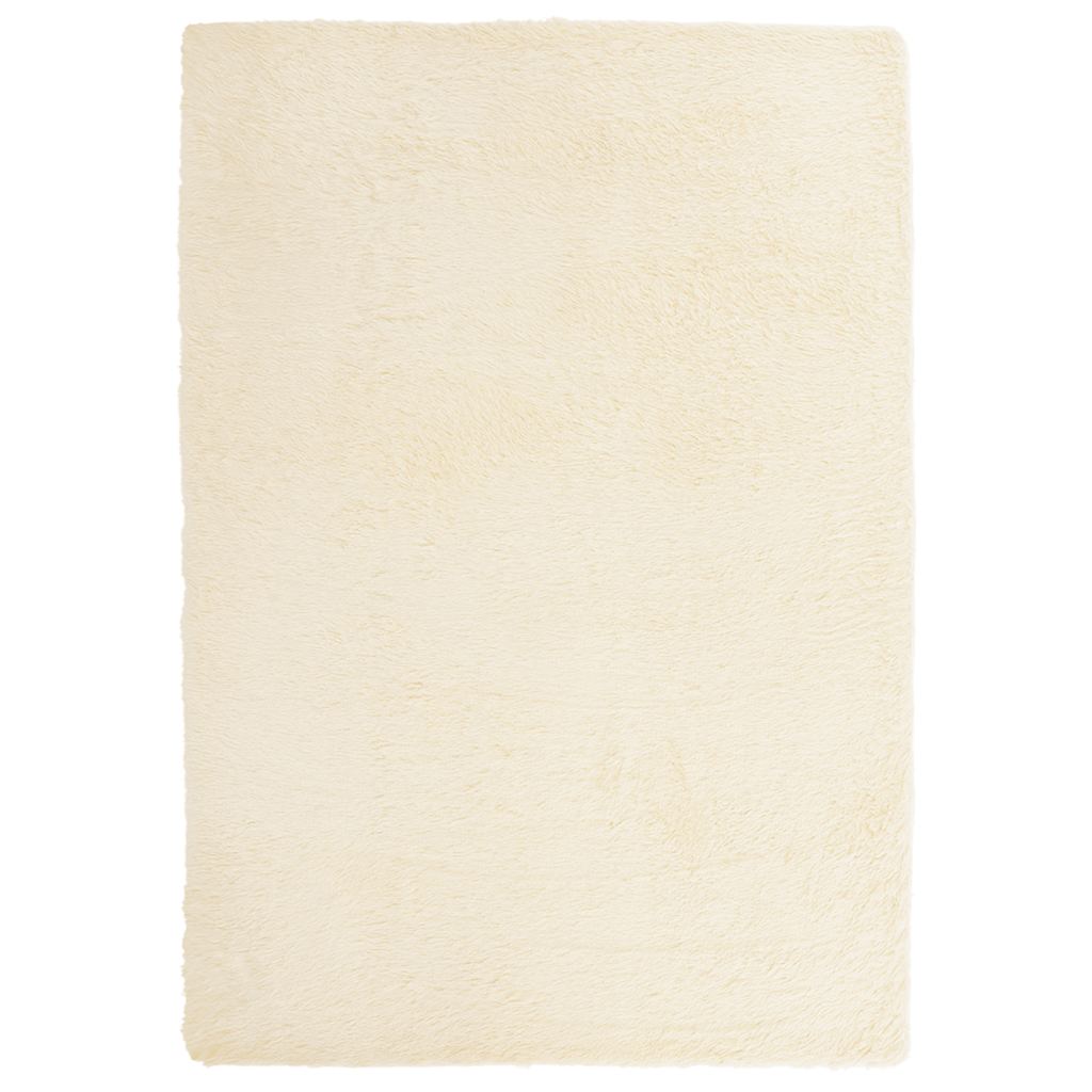 Long pile rug NAVARRA cream white 120x170 cm polyester