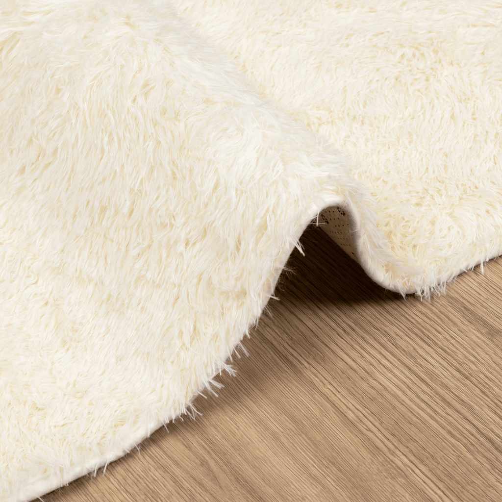 Long pile rug NAVARRA cream white 120x170 cm polyester