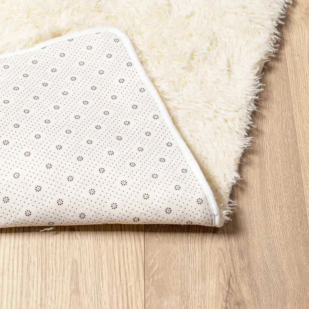 Long pile rug NAVARRA cream white 120x170 cm polyester