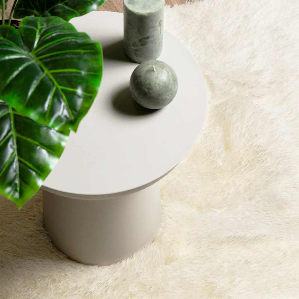 Long pile rug NAVARRA cream white 120x170 cm polyester