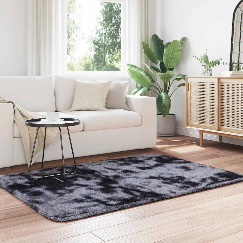 Long pile rug NAVARRA dark grey 120x170 cm polyester