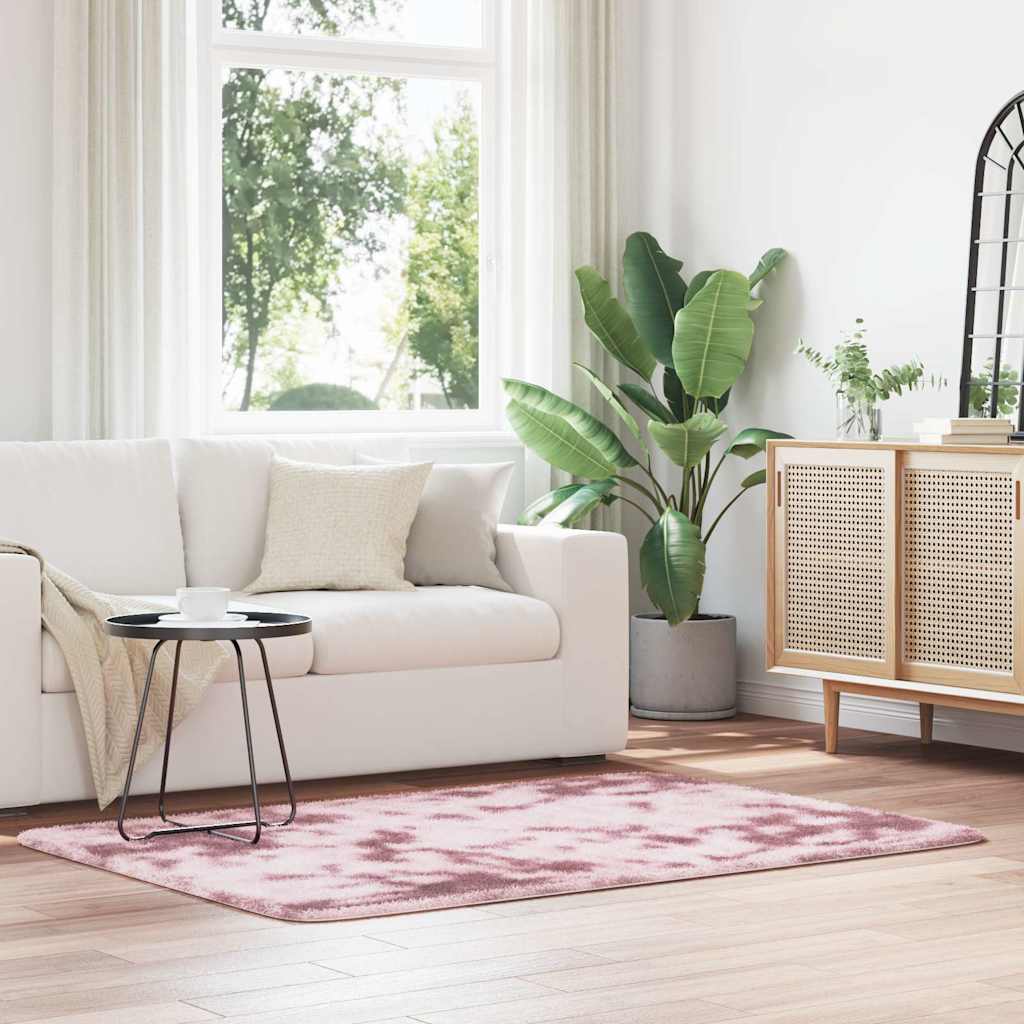 Long pile rug NAVARRA dusty pink 120x170 cm polyester