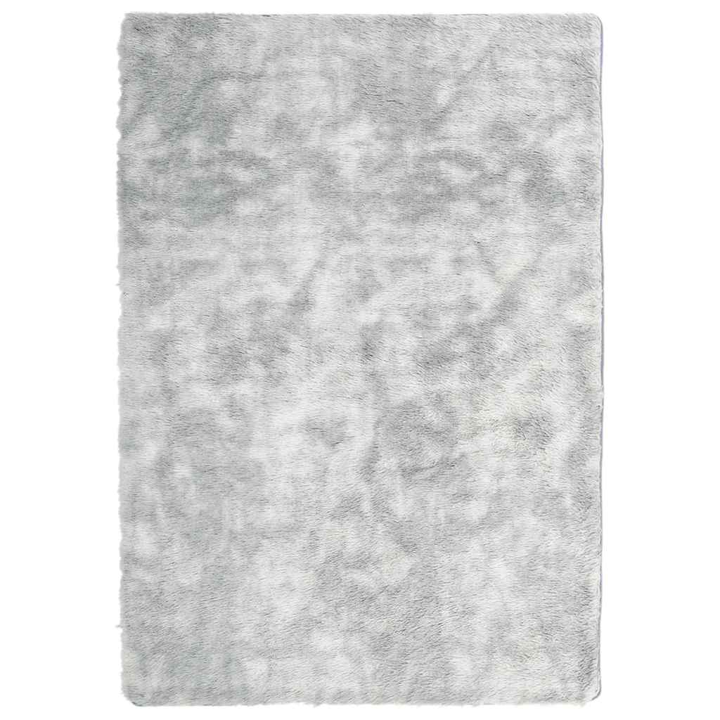 Ryamatta med lång lugg NAVARRA ljusgrå 120x170 cm polyester