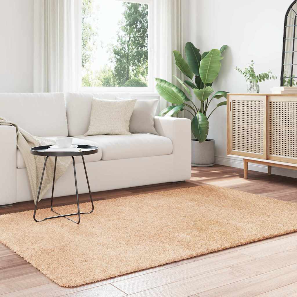 Long pile rug NAVARRA beige 130x200 cm polyester