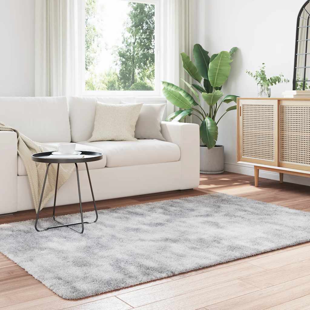 Long pile rug NAVARRA light grey 130x200 cm polyester