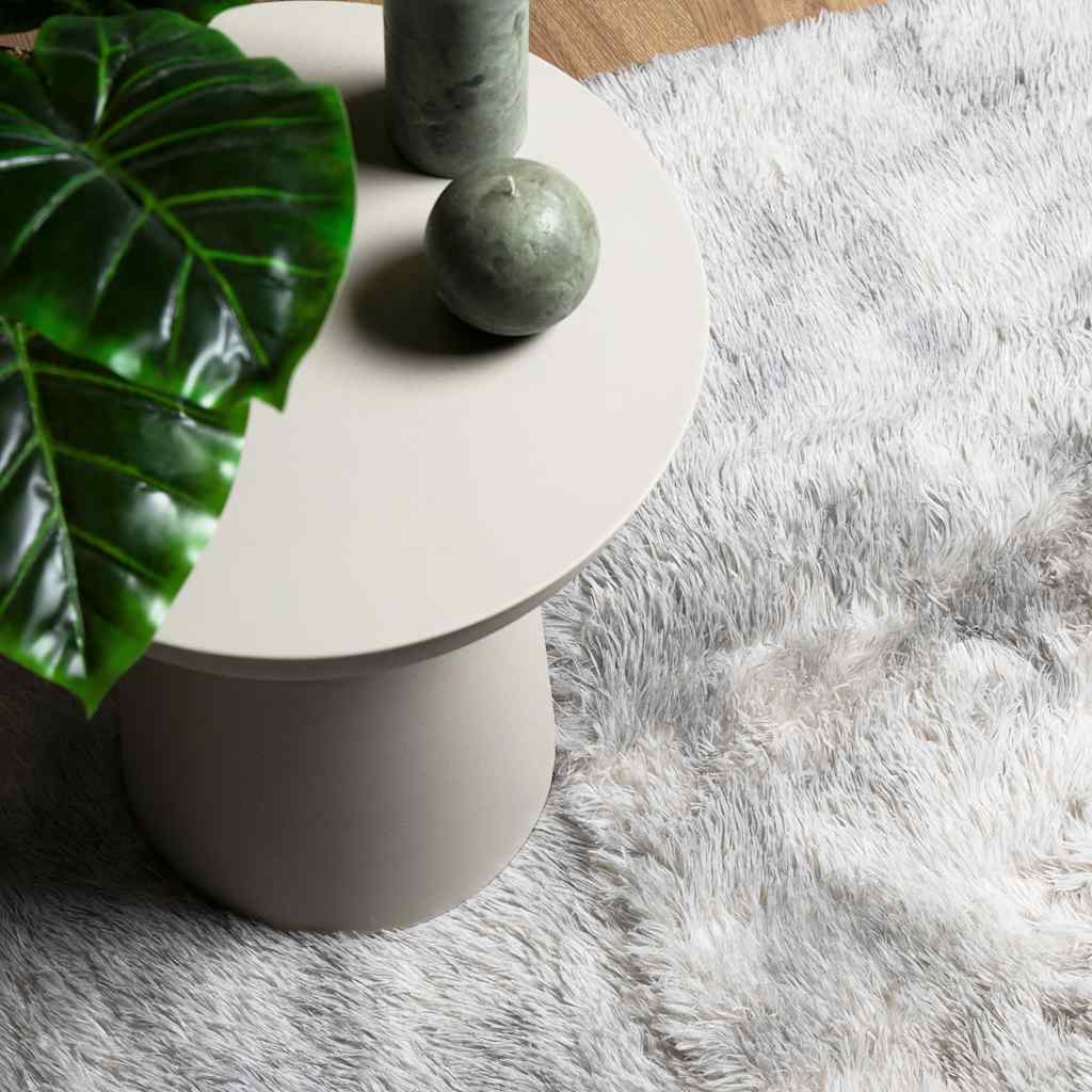 Long pile rug NAVARRA light grey 130x200 cm polyester