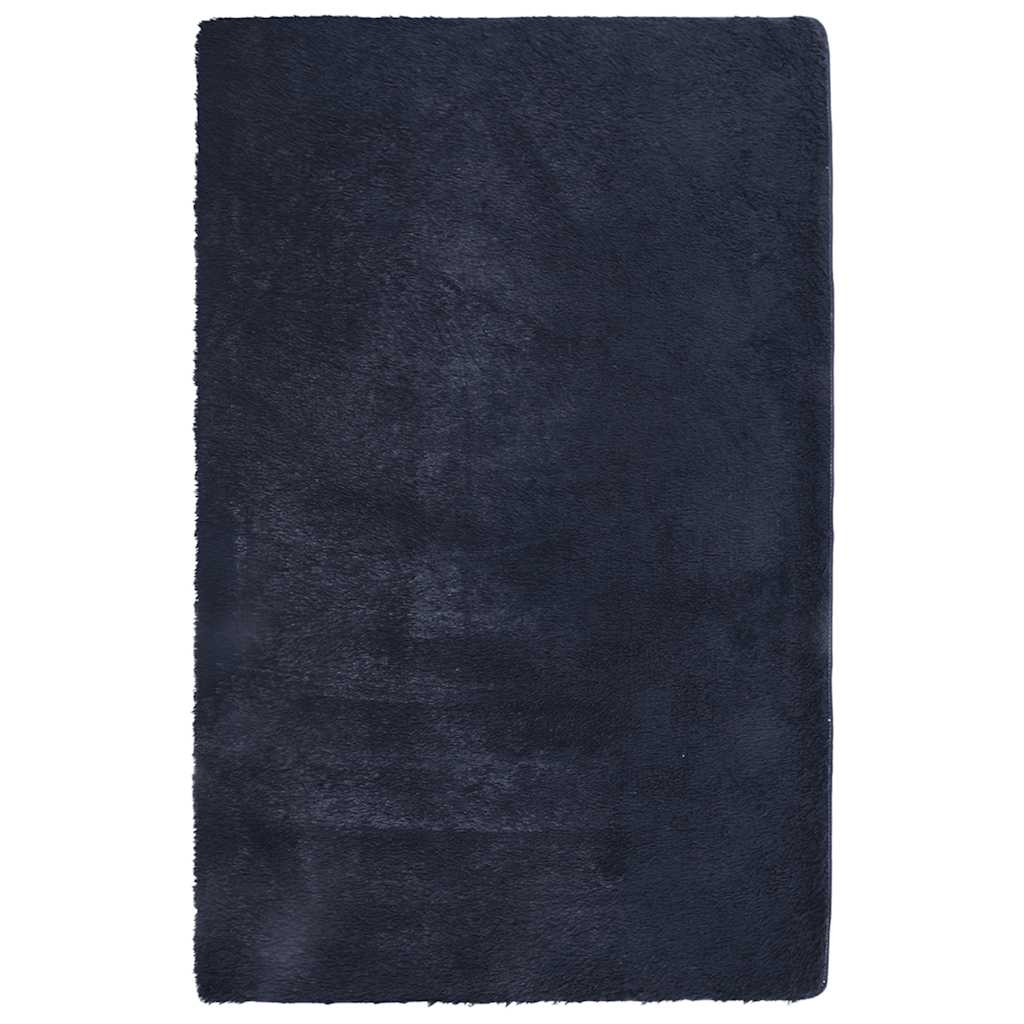 Long pile rug NAVARRA navy blue 130x200 cm polyester