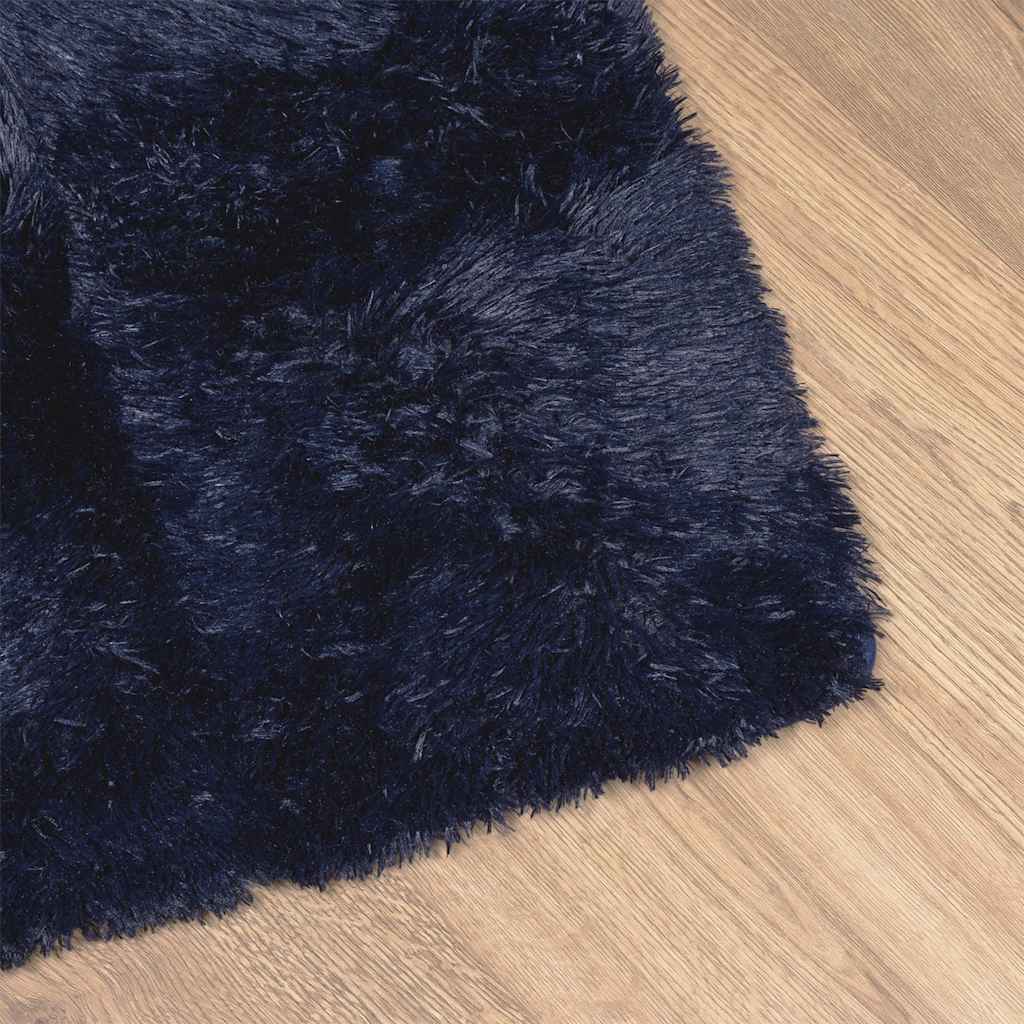 Long pile rug NAVARRA navy blue 130x200 cm polyester