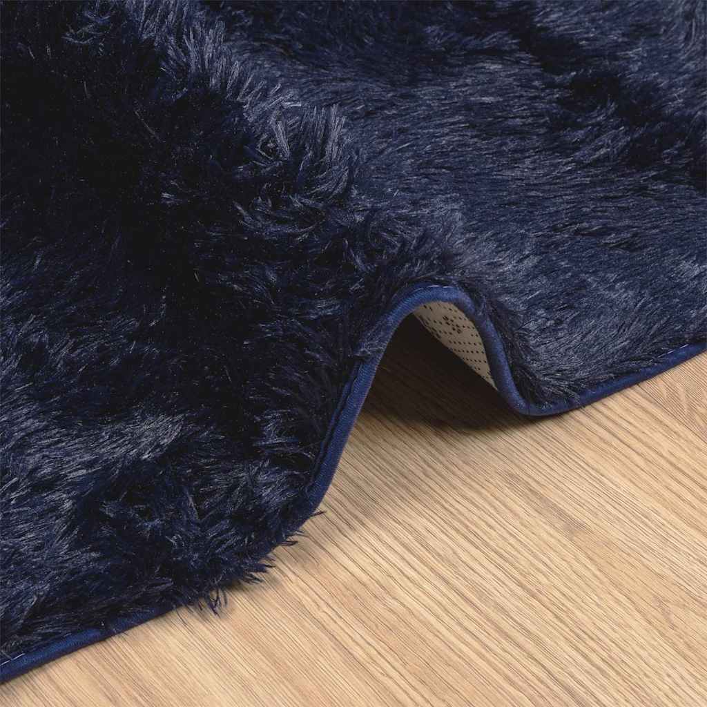 Long pile rug NAVARRA navy blue 130x200 cm polyester