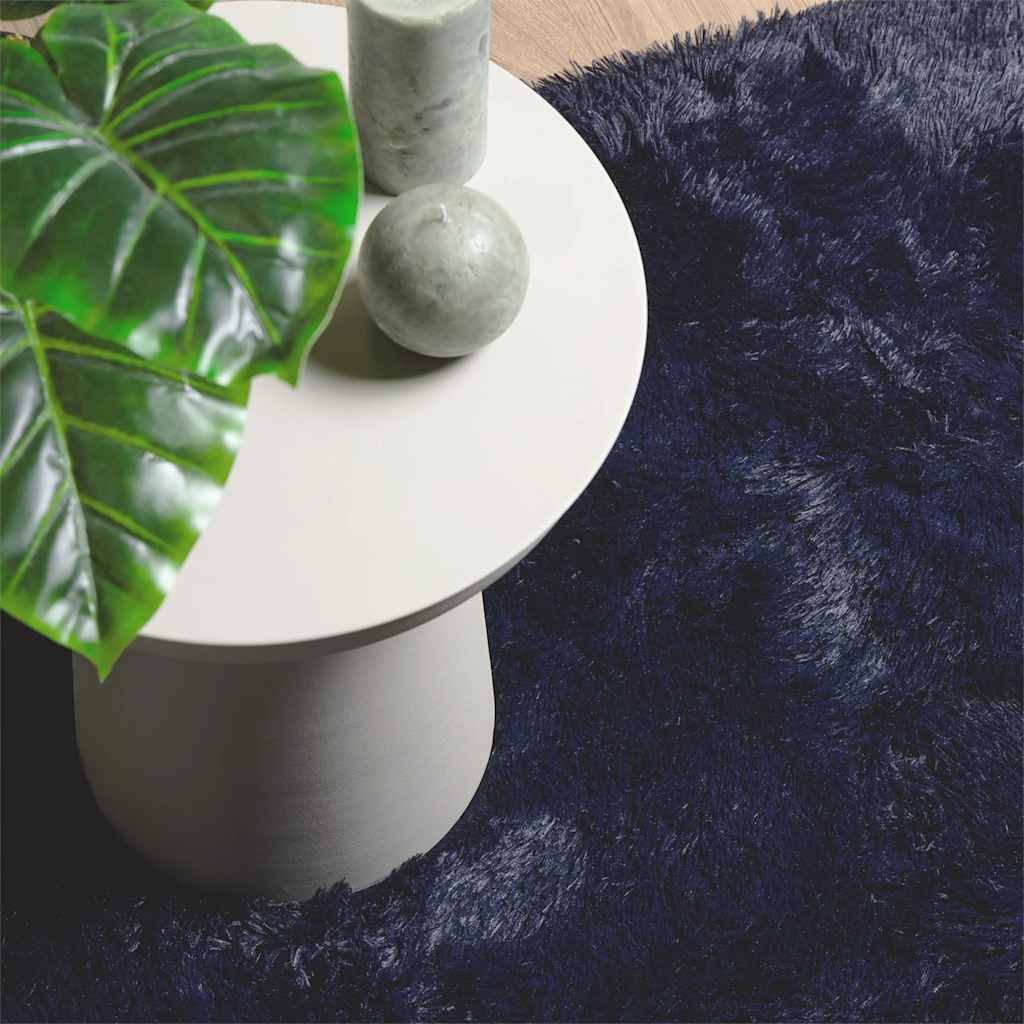 Long pile rug NAVARRA navy blue 130x200 cm polyester