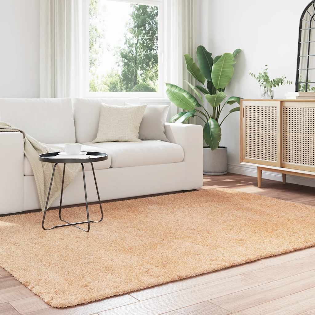 Long pile rug NAVARRA beige 160x230 cm polyester