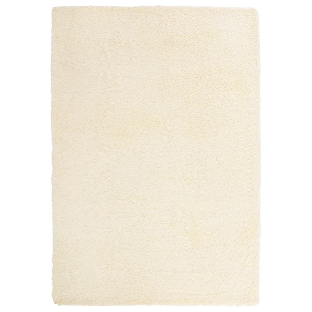 Long pile rug NAVARRA cream white 160x230 cm polyester