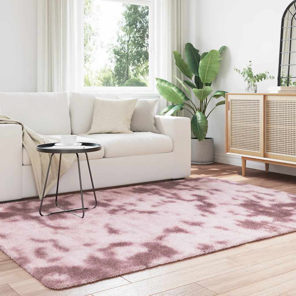 Long pile rug NAVARRA dusty pink 160x230 cm polyester