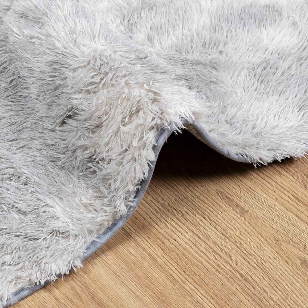 Long pile rug NAVARRA light grey 160x230 cm polyester